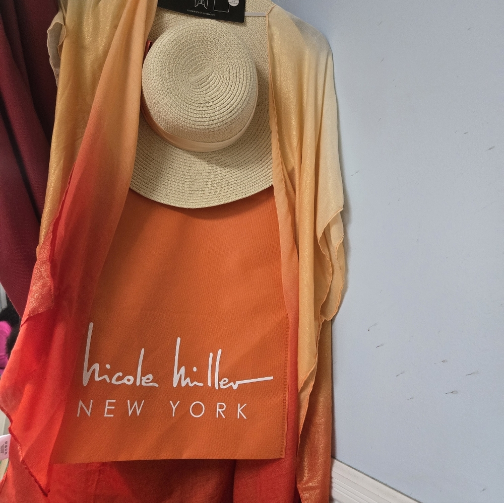 Nicole Miller Gradient Kimono with Hat